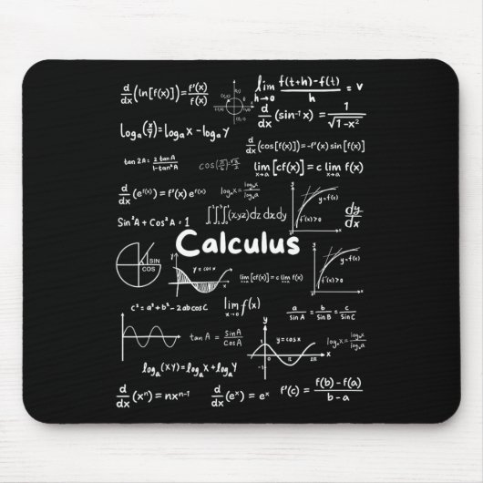 微積分の基本的な計算式をマスターしよう 天才数学者 マウスパッド (正面)