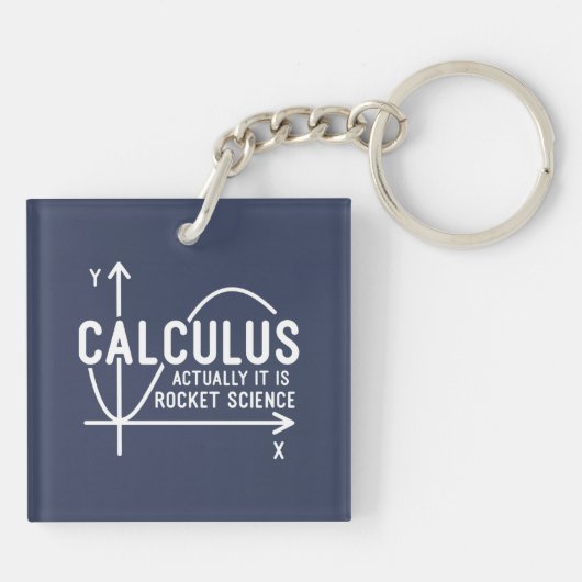 微積分は実際にそのロケット科学おもしろい数学 キーホルダー (裏面)