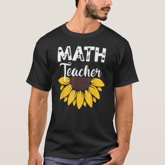 微積分ジョーク代数先生数学ひまわり数学 Tシャツ (正面)