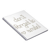 微笑するためにノート忘れないで下さい ノートブック (右側)