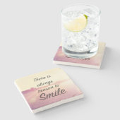 微笑する理由が常にあります ストーンコースター (横)