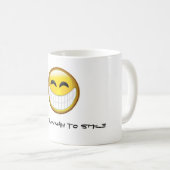 微笑するSunnah コーヒーマグカップ (正面右)