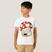 微笑のきのこの漫画 Tシャツ (正面フル)