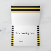 微笑ののまわりにの女王バチの挨拶状 カード (内部)