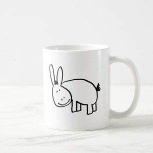 微笑のろばの黒 コーヒーマグカップ