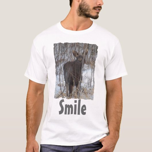 微笑のアメリカヘラジカ Tシャツ (正面)