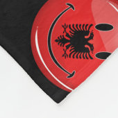 微笑のアルバニアの旗 フリースブランケット (角)