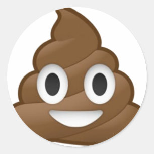 微笑のウンチEmoji ラウンドシール