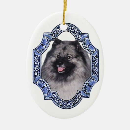 微笑のオランダ人男性のオーナメント セラミックオーナメント (正面)