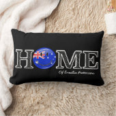 微笑のオーストラリアの旗の引っ越し祝いパーティー ランバークッション (ブランケット)