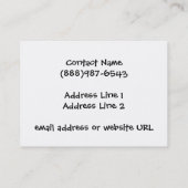 微笑のオーストラリアの羊飼いの名刺 名刺 (裏面)