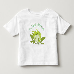 微笑のカエルのヒキガエルの同盟国のかわいいTシャツ トドラーTシャツ