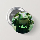 微笑のカエル、こんにちはボタン 缶バッジ (正面&裏面)