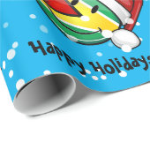 微笑のガイアナの旗のクリスマスのスタイル ラッピングペーパー (ロールコーナー)