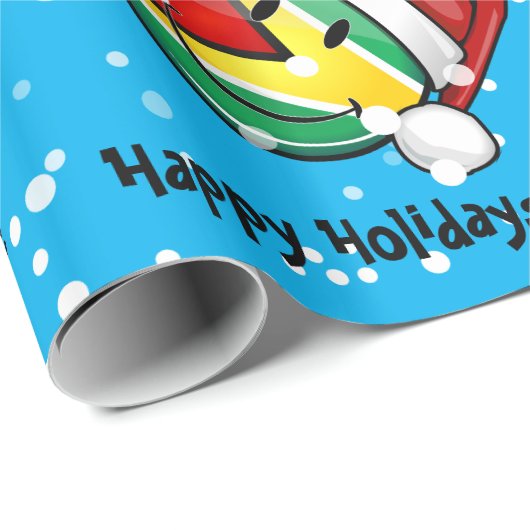 微笑のガイアナの旗のクリスマスのスタイル ラッピングペーパー (ロールコーナー)