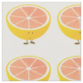 微笑のグレープフルーツ ファブリック (クローズアップ)