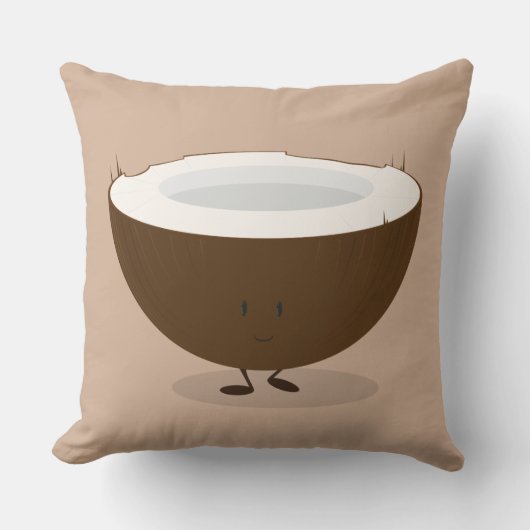 微笑のココナッツ|装飾用クッション クッション (正面)