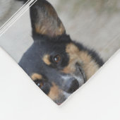 微笑のコーギー フリースブランケット (角)