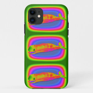 微笑のサイケデリックなクジラの電話箱 iPhone 11 ケース