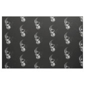 微笑のスカルの骨組 ファブリック (ファットクウォーター)