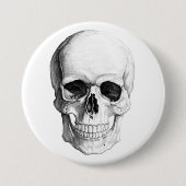 微笑のスカル 缶バッジ (正面)
