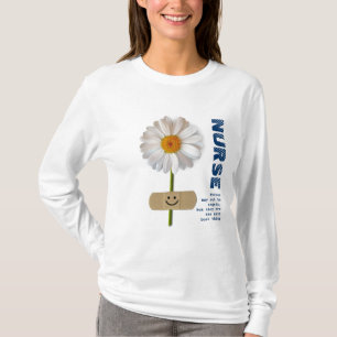 微笑のデイジーのナースのギフトのTシャツ Tシャツ