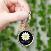 微笑のデイジーの花 キーホルダー (手)