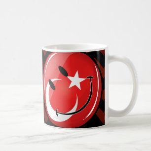 微笑のトルコの旗 コーヒーマグカップ