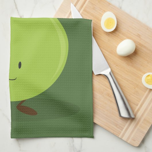 微笑のナシ キッチンタオル (四つ折り)