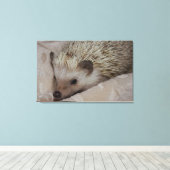 微笑のハリネズミ キャンバスプリント (インサイチュ (ウッドフロア))