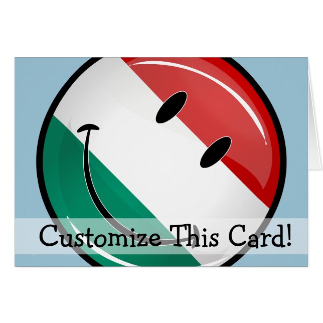 微笑のハンガリーの旗 (正面横)