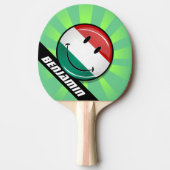 微笑のハンガリーの旗 卓球ラケット (正面)