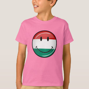 微笑のハンガリーの旗 Tシャツ