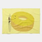 微笑のパイナップル切れ キッチンタオル (横)
