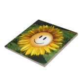 微笑のヒマワリの芸術的なイラストレーション タイル (側面)