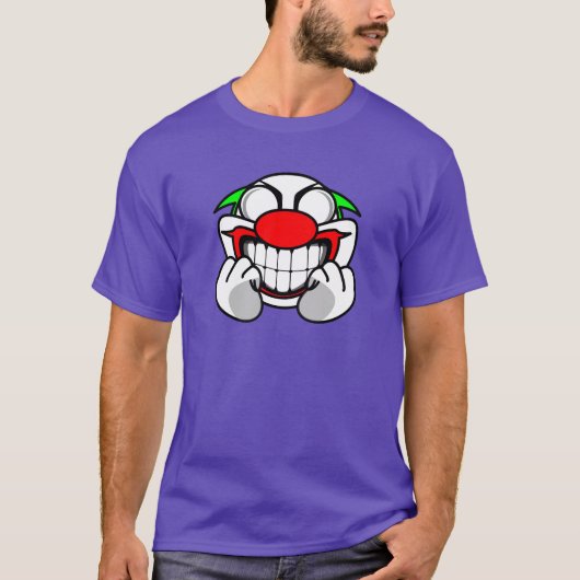 微笑のピエロ(紫色) Tシャツ (正面)