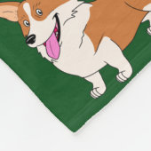 微笑のペンブロークのウェルシュコーギー フリースブランケット (角)