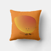 微笑のマンゴのキャラクター|の装飾用クッション クッション (裏面)