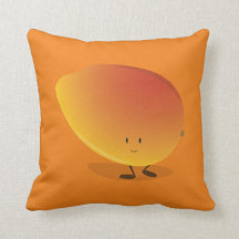 微笑のマンゴのキャラクター|の装飾用クッション