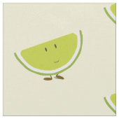 微笑のライムの切れ ファブリック (クローズアップ)