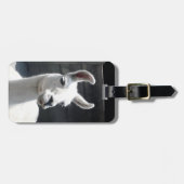 微笑のラマの荷物のラベル ラゲッジタグ (正面横)