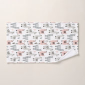 微笑のラマパターン バスタオルセット (ハンドタオル)