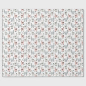 微笑のラマパターン ラッピングペーパー (フラット)