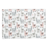 微笑のラマパターン 枕カバー (正面右)