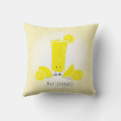 微笑のレモネードガラス|の装飾用クッション クッション (裏面)