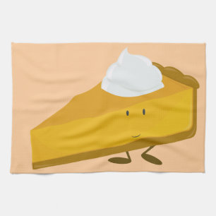 微笑の切れのパンプキンパイ キッチンタオル