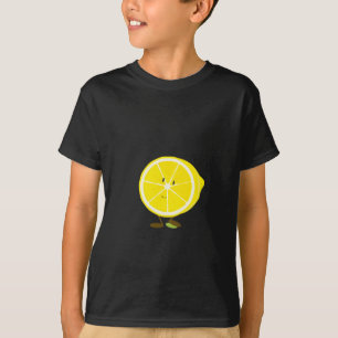 微笑の半分レモンキャラクター Tシャツ