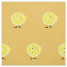 微笑の半分レモン ファブリック