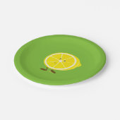 微笑の半分レモン ペーパープレート (アングル)