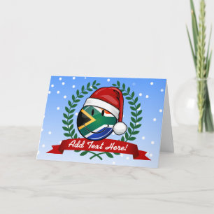 微笑の南アフリカの旗のクリスマスのスタイル シーズンカード